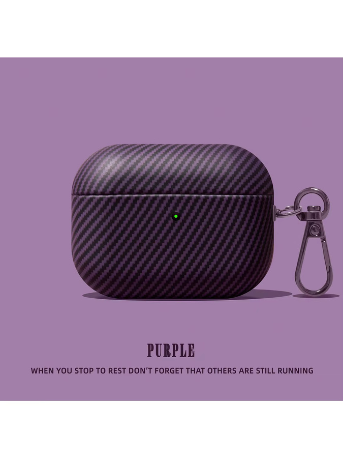 Luxus Carbon Faser und Leder Schutzhülle für Apple AirPods 4, 3, 2, 1 und Pro 2 in Schwarz - Bild 3