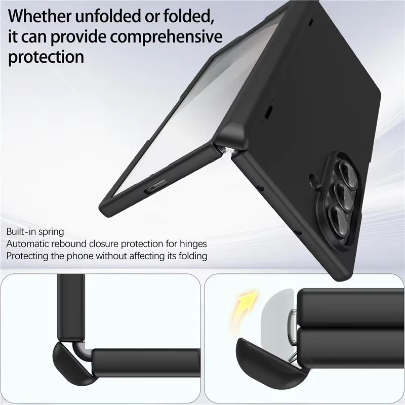 Samsung Galaxy Z Fold 7 5G Schutzhülle mit magnetischem Ladescharnier und HD-Bildschirm-Frontfolie in Schwarz und Grün, matt und stoßfest - Bild 3