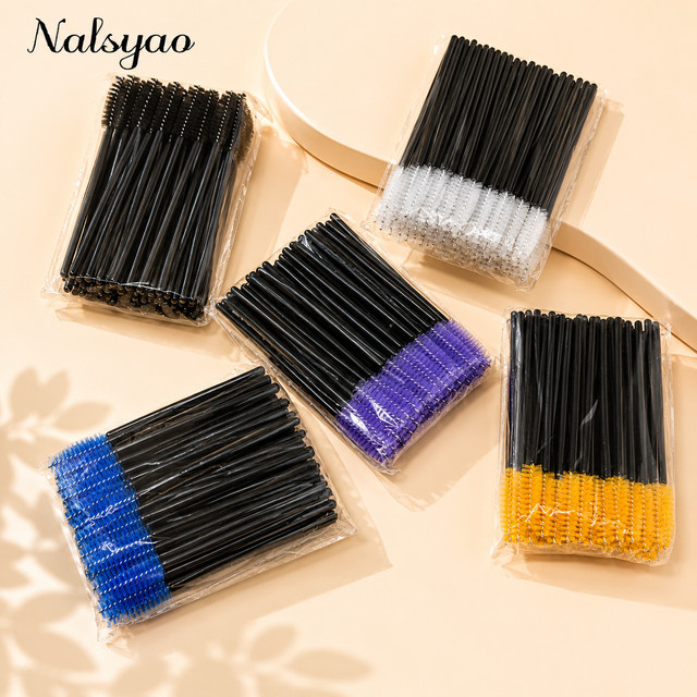 CNKESS Make-up-Pinsel Einweg-Augenbrauenbürste und Mascara-Applikator, 50 Stück, Unisex - Bild 1
