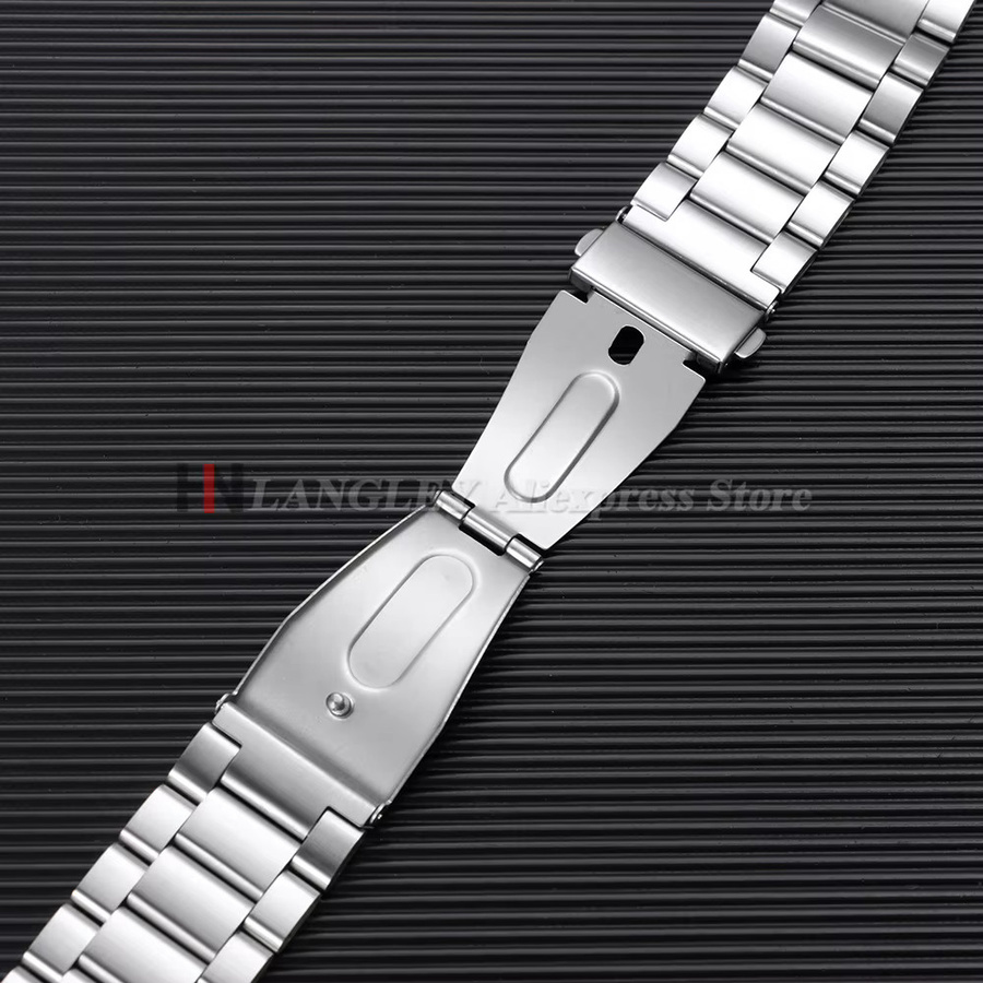 langley Uhrenarmband Edelstahl, Silber, Unisex - Bild 3