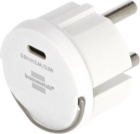 Brennenstuhl USB C Steckdosenadapter mit 12W in Weiß - Bild 1