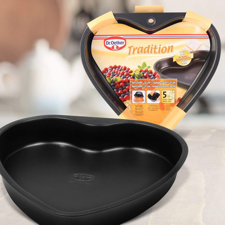 Dr. Oetker Backform Herz Tradition, Schwarz, Durchmesser: 24 cm - Bild 2
