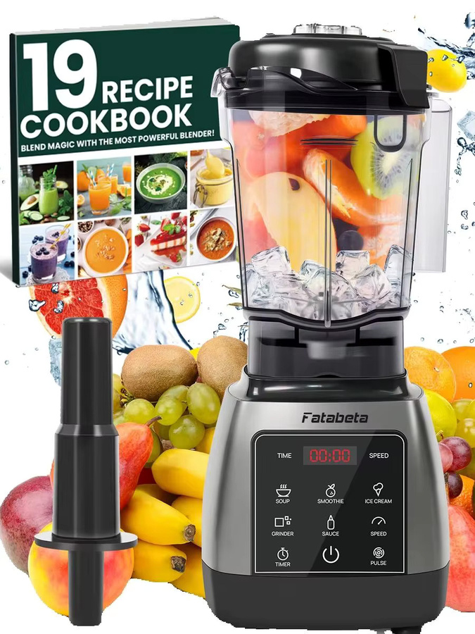 Fatabeta Hochleistungs-Standmixer mit 2000W, Timer und 2L Behälter in Schwarz - Bild 5