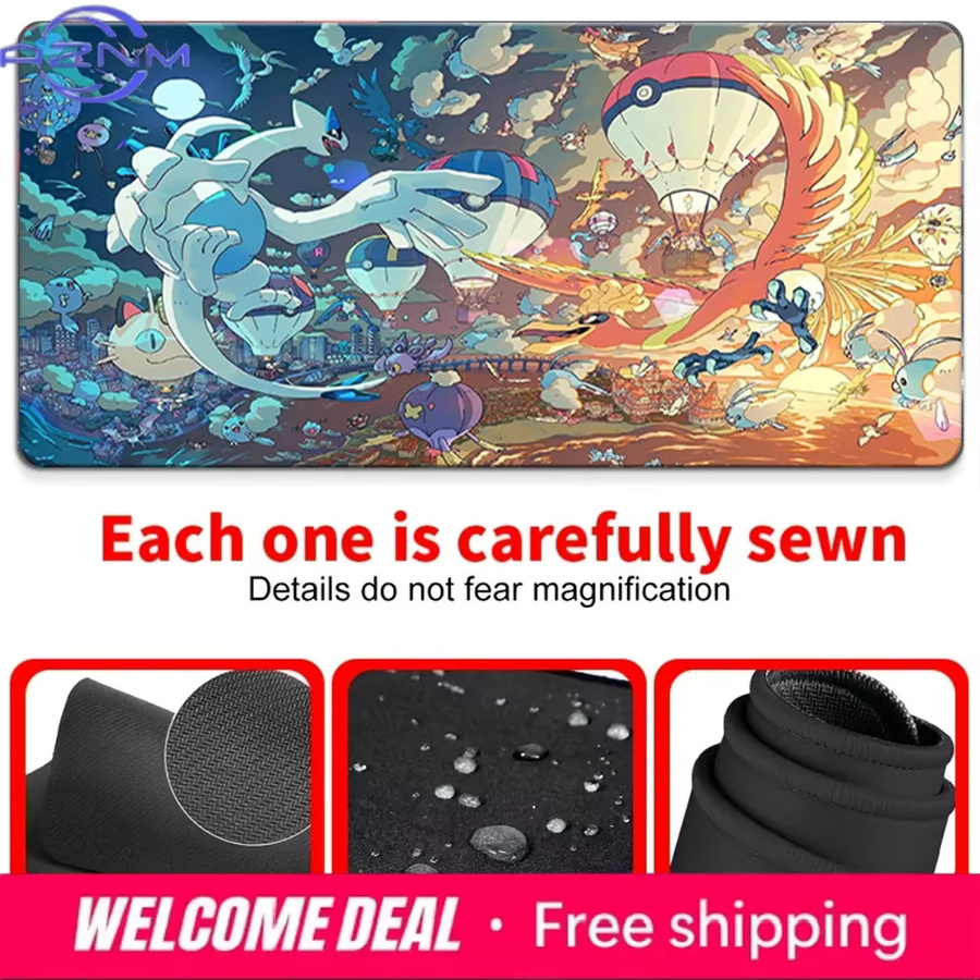 Potdemiel Gaming-Mauspad Lugia & Ho-Oh Fantasy Scene Schreibtischunterlage, multicolour - Bild 3