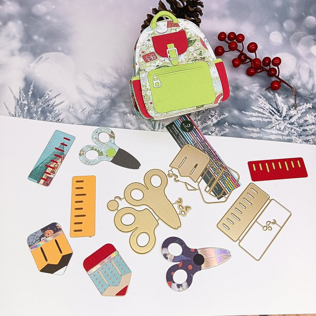 Alinacutle Schreibwaren-Set aus Metall in Gold für DIY Scrapbooking und Handwerk - Bild 1