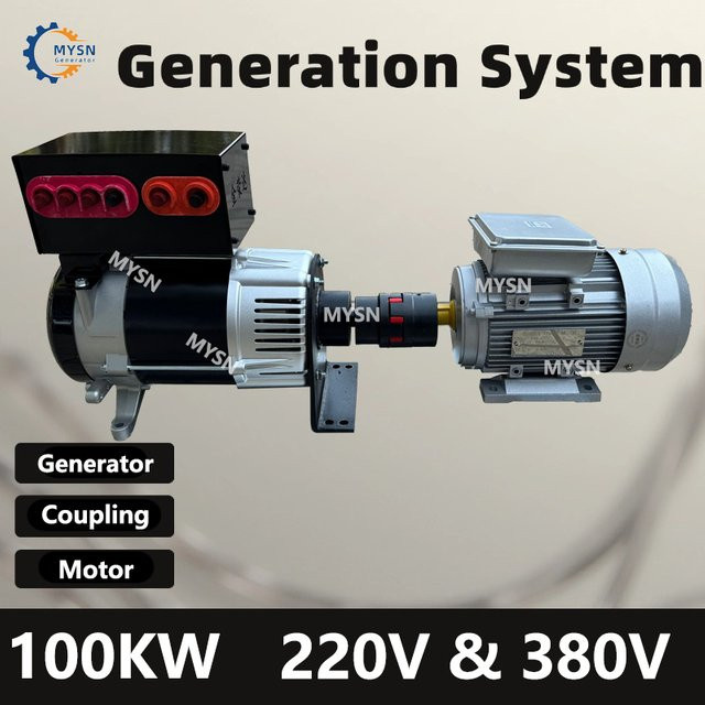 MYSN Permanenter Magnetgenerator 50KW bis 100KW für den Heimgebrauch, 220V oder 380V, Grau - Bild 1