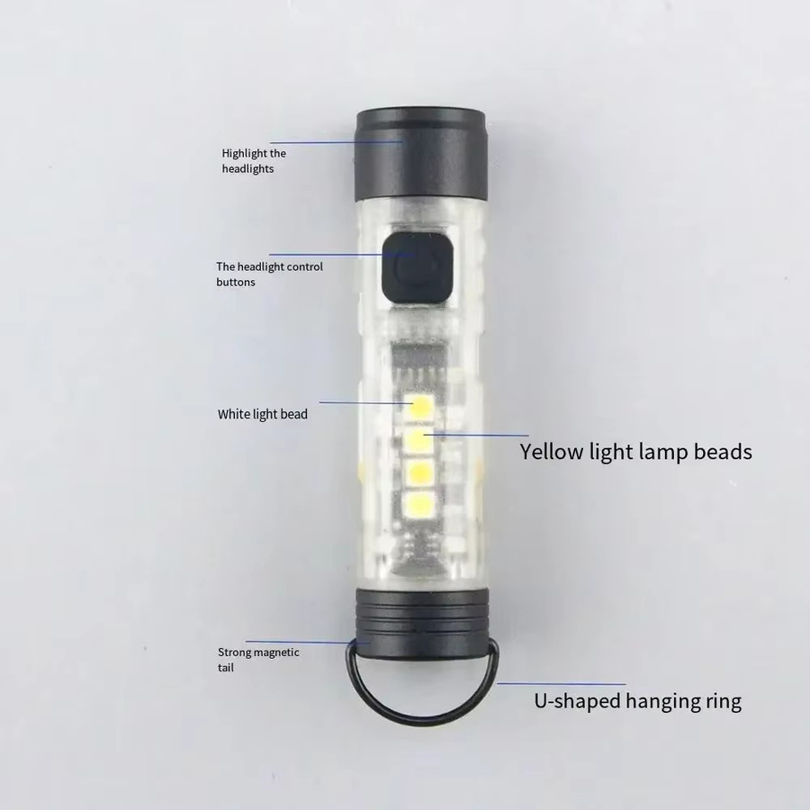 HEINAST LED-Mini-Taschenlampe in Schwarz mit 400 lm Helligkeit, magnetisch und wiederaufladbar für Outdoor und Arbeit - Bild 4