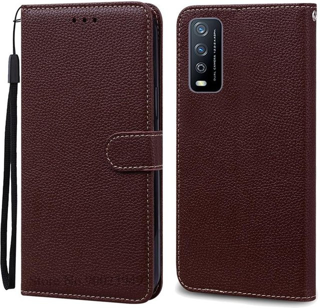 Brieftaschen-Klapphülle für Vivo Y11S Y12S Y20 Y20i Y20A Y20S Y20T in Kaffeebraun - Bild 1