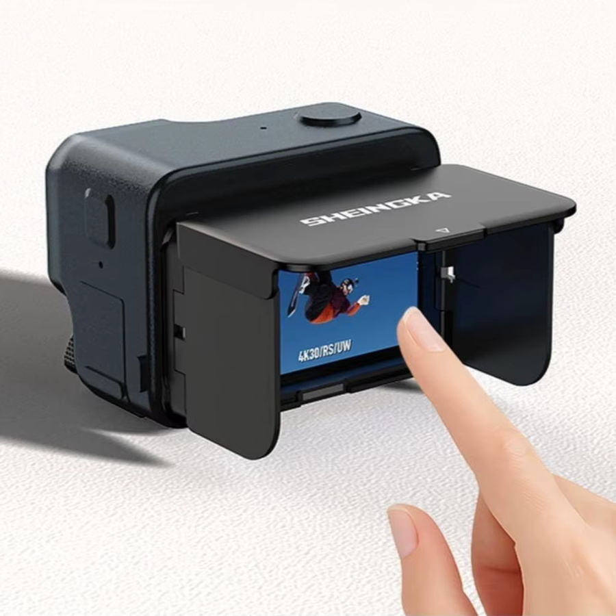 Magnetische Gegenlichtblende für Insta360 Ace Pro und Ace Pro 2 in Schwarz, faltbare Snap-on-Installation zur Blendungsreduzierung - Bild 3