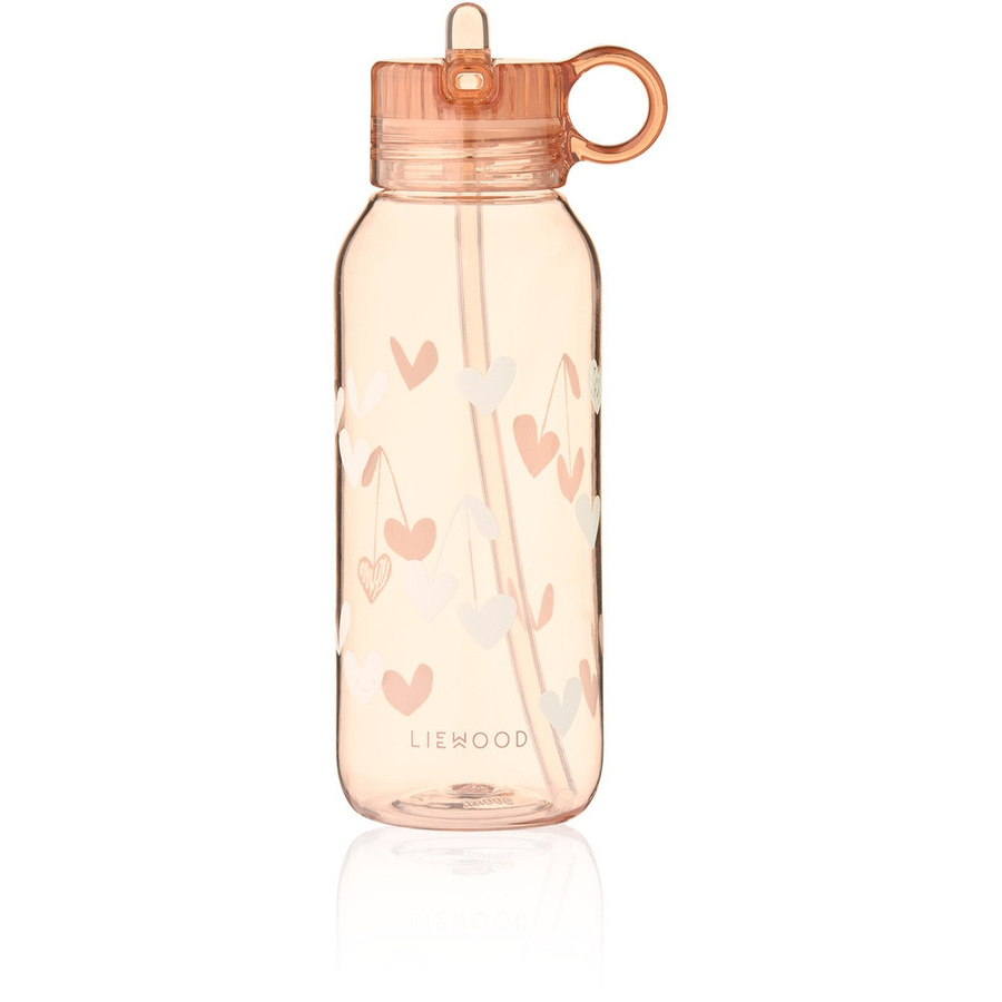 Liewood Yang Tritan-Wasserflasche mit Strohhalm, Sweethearts/Pale Tuscany, 500 ml, Pink/Mehrfarbig - Bild 1