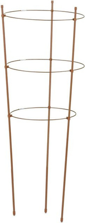 6er Set Relaxdays Rankhilfe aus Eisen und Kunststoff in Braun, höhenverstellbar, Höhe: 76 cm, Breite: 28 cm