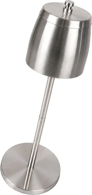 Relaxdays Standaschenbecher aus Edelstahl in Silber, höhenverstellbar, Höhe: 68 cm, Durchmesser: 15 cm - Bild 1