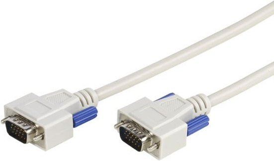 Vivanco SVGA Monitor Anschlusskabel mit 15-pol. HD Stecker in Weiß, Länge: 3 m - Bild 1