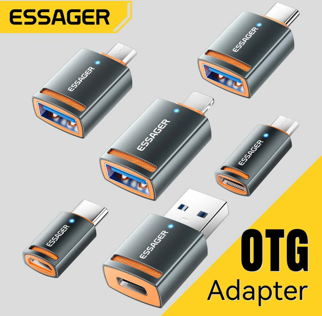 Essager USB 3.0 OTG-Adapter Typ-C auf USB-A und Micro-USB Konverter für iPad, Macbook und Xiaomi - Bild 1