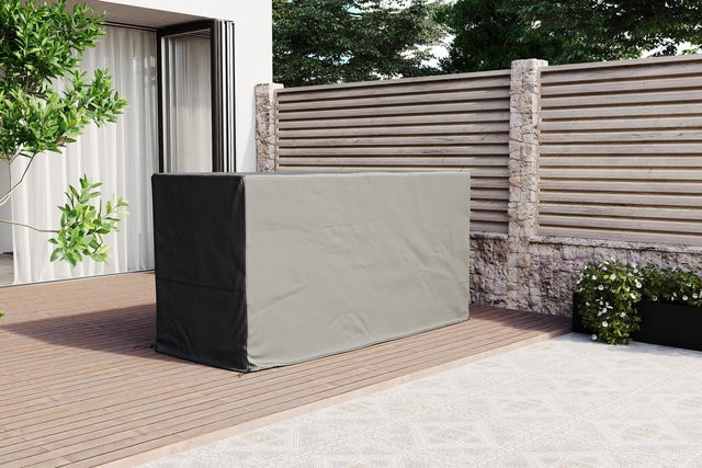 OUTFLEXX Abdeckhaube für Gartenlounges aus wasserabweisendem Polyester in Schwarz, B/T/H: 213 x 86 x 108 cm - Bild 1