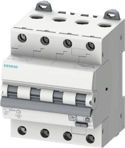 Siemens RCBO FI-Schutzschalter und Leitungsschutzschalter 4polig 13A 0.03A in Weiß - Bild 1
