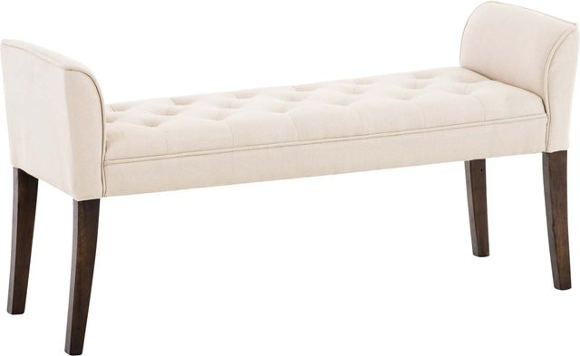 TPFLiving Chaiselongue Cäsar in Beige mit Stoffbezug und Massivholzrahmen, B/T/H: 128,0 x 43,0 x 64,0 cm - Bild 1