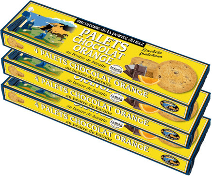 Biscuiterie de la Pointe du Raz Palets Chocolat-Orange au beurre de baratte 3 x 80 g - Bild 1