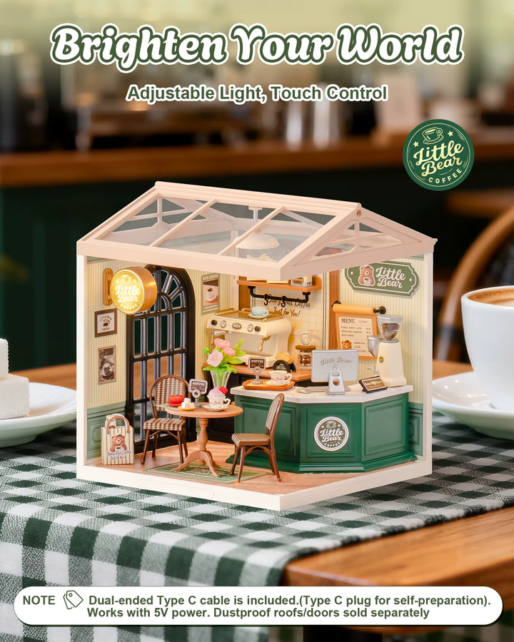 ROBOTIME Rolife Super Creator Series Perfect Romance Cafe Miniatur-Puppenhaus, Bastelset, ab 14 Jahren - Bild 3