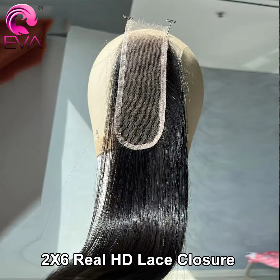 Eva Hair Lace Closure, 100% Echthaar, Body Wave, 2x6, vorgezupft - Bild 4