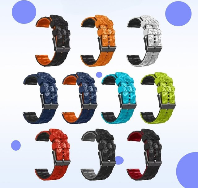 QCTOG Uhrenarmband Silikon, Samsung Galaxy Watch 3, 41mm, 45mm, 46mm, Gear S3 Frontier - Bild 1