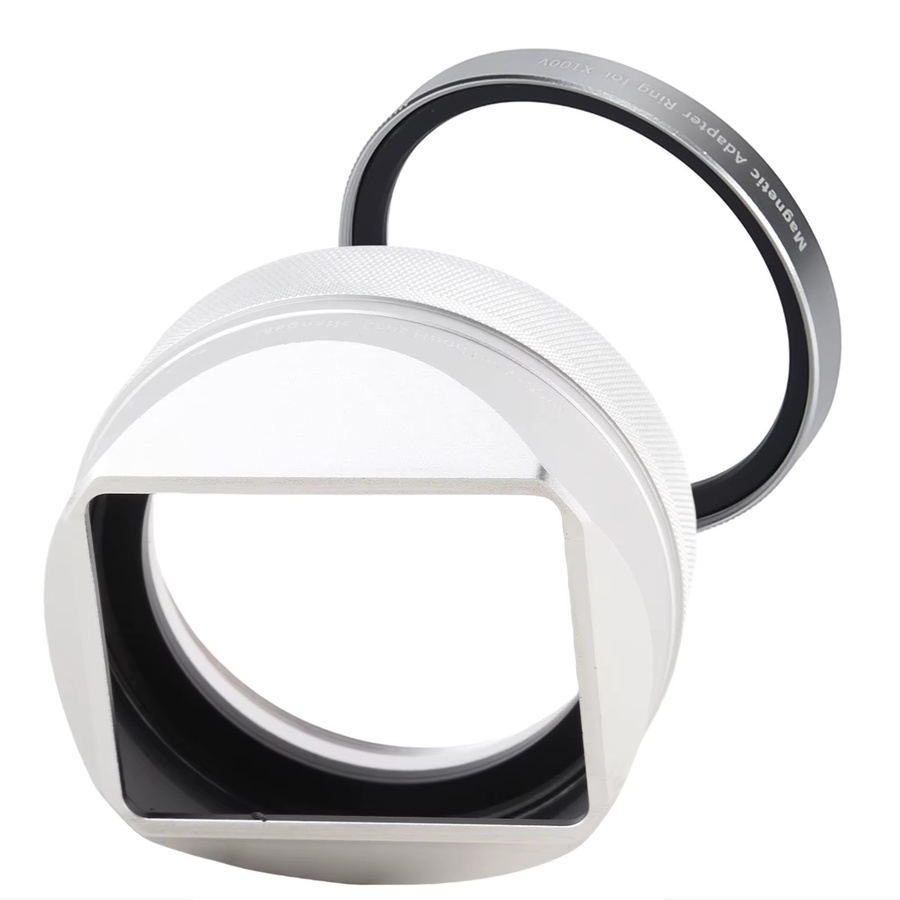 PRO TANLE Magnetische Gegenlichtblende aus Metall in Weiß für Fuji X100VI Kamerazubehör - Bild 3