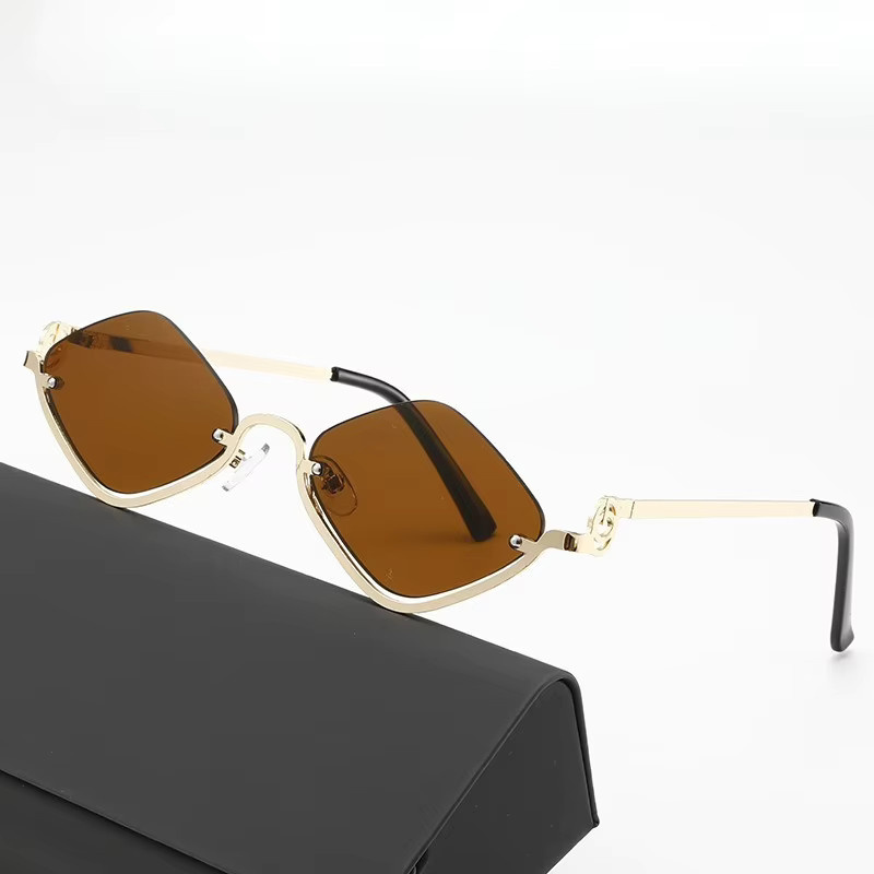 ZUIDID Sonnenbrille, halbgerahmt, hexagonal, Metall, Unisex - Bild 3