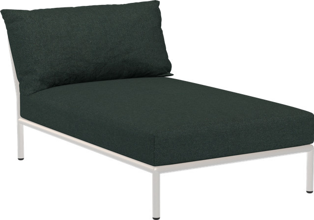 HOUE Level 2 Chaiselongue mit Kissen in Alpine und Gestell in Muted White - Bild 1