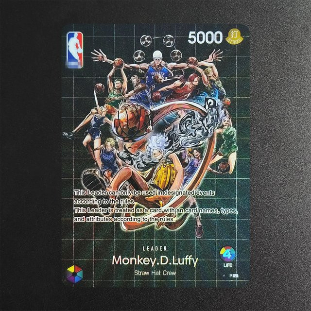 Bandai One Piece DIY Kartenspiel Basketball Monkey D Ruffy Collection, Englische TCG Anime-Karten - Bild 1