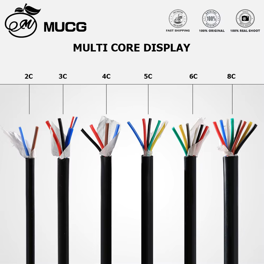 MUCG 2C-5-adriges Silikonkabel, ultraweiches und hitzebeständiges elektrisches Stromverlängerungskabel in Schwarz - Bild 2