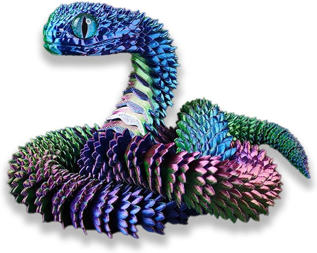 Yiran bag 3D-gedruckte Schlange Bewegliche Gelenk Simulationsschlange Figur 45cm - Bild 1