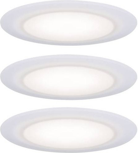 Paulmann LED-Bad-Einbauleuchte 3er Set, Weiß, 15W, rund - Bild 1