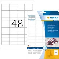 HERMA Sicherheitsetikett weiß für Laserprinter B: 45,7 mm, H: 21,2 mm - Bild 1