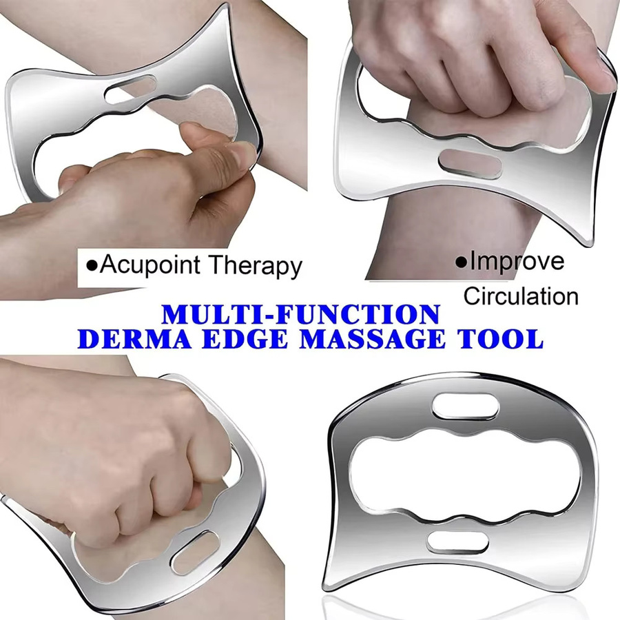YQQGD Gua Sha Massage Werkzeug aus Edelstahl, Unisex - Bild 3