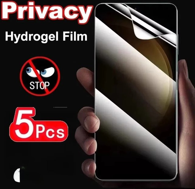Privatsphäre Hydrogel Screen Protector Anti-Spy Displayschutz für Apple iPhone 17 16 15 14 13 12 Pro Max Plus XR XS X transparent - Bild 1