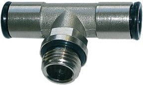 Riegler T-Einschraubverschraubung Value Line drehbar G1/4 Messing silber Ø 8mm - Bild 1