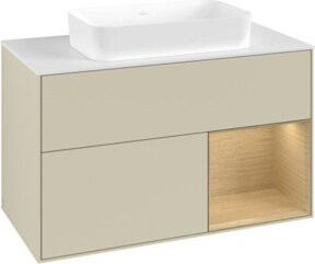 V&B Waschtischunterschrank Finion in Ocean, lackiert, B: 100 cm, T: 60,3 cm - Bild 1