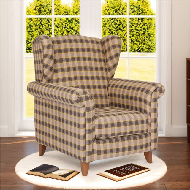 Polstersessel Loretta von Prestige Home in Braun mit Armlehnen, B/T/H: 86 x 81 x 105 cm - Bild 1