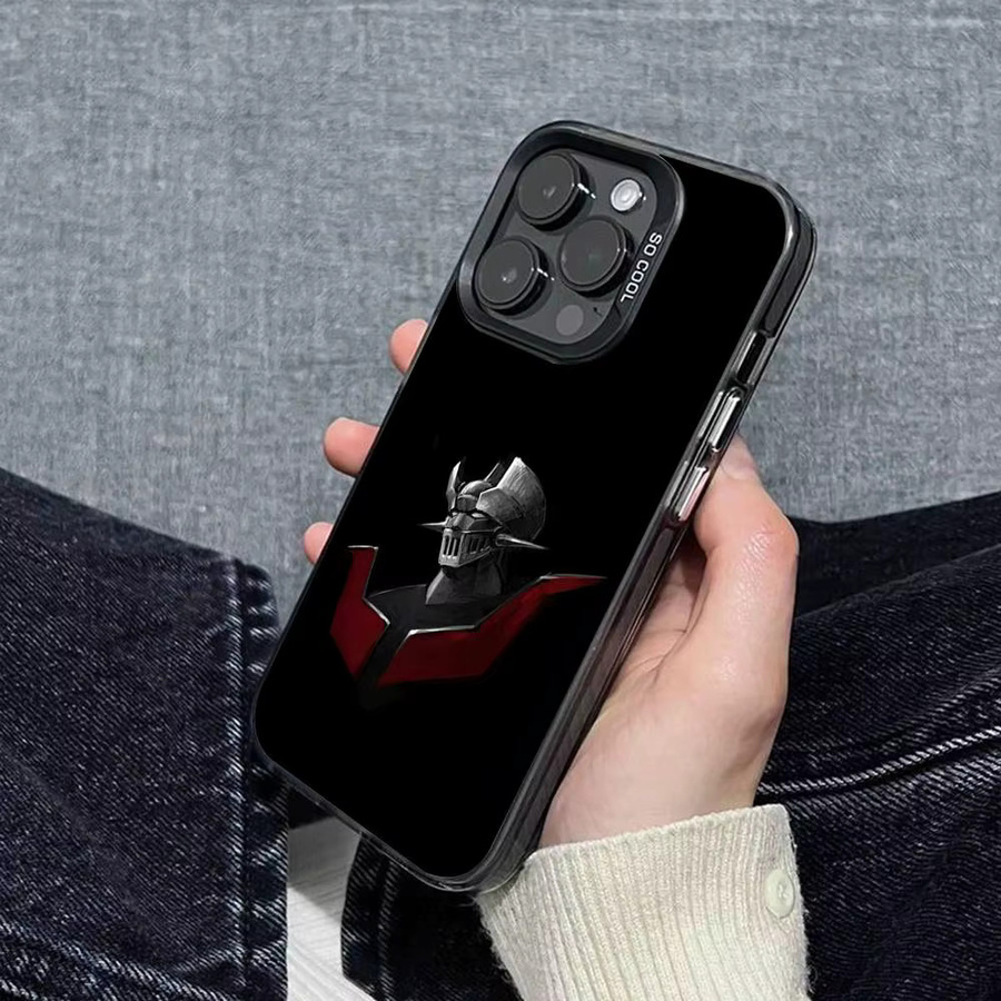 Stoßfeste Mazinger Z Handyhülle für iPhone 11 bis iPhone 17 Pro Max Plus in Silber und Schwarz - Bild 2