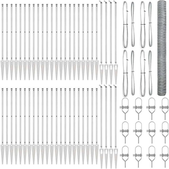 vidaXL Zaunpfosten aus Stahl in Silber, Höhe: 160 cm, Breite: 105 cm, Tiefe: 3,2 cm - Bild 1