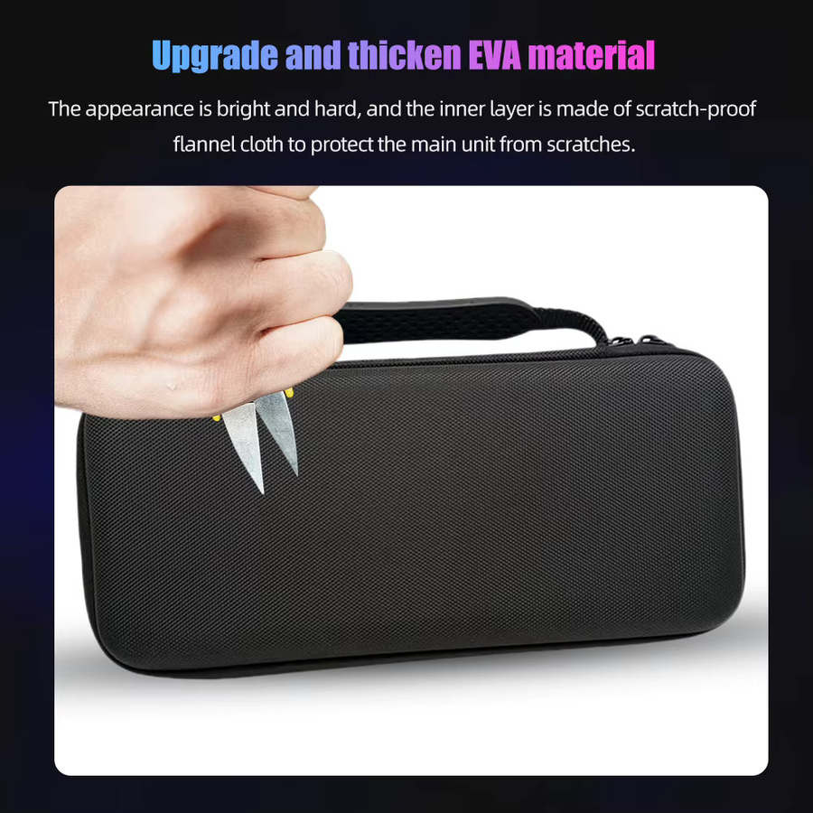 Stoßfeste Asus ROG Ally Reisetasche in Schwarz mit tragbarem Griff zur Aufbewahrung von Zubehör - Bild 3