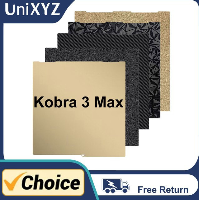 Anycubic Bauplatte aus Federstahl für Kobra 3 und Kobra 3 Max mit PEI Textur und glatter Oberfläche, Breite: 430 mm - Bild 1