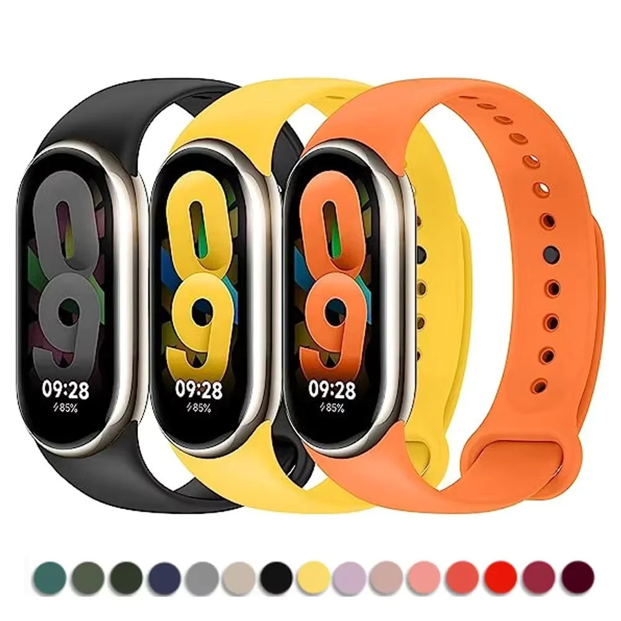 Xiaomi Uhrenarmband Silikon, Weiß, Mi band 8, 9, NFC - Bild 2