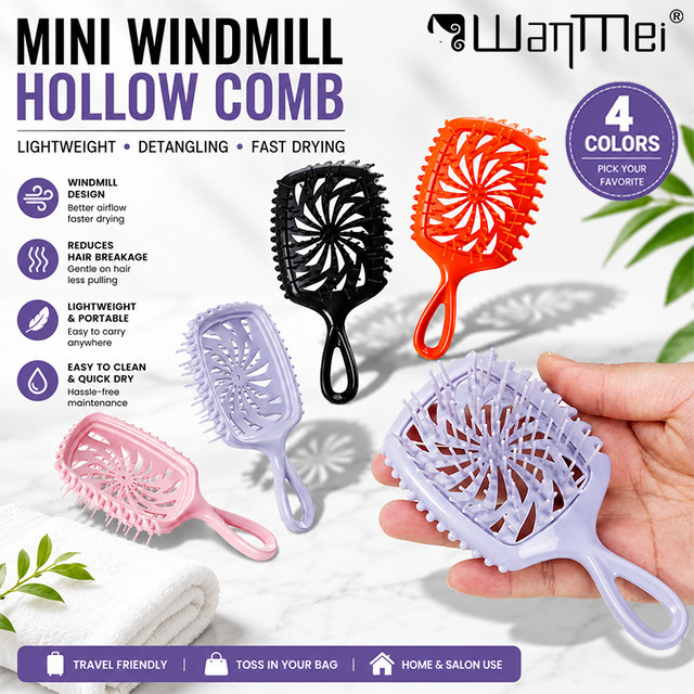 Mini Haar Pinsel Massage Kamm, Anti-statische Haarbürste, Unisex - Bild 1