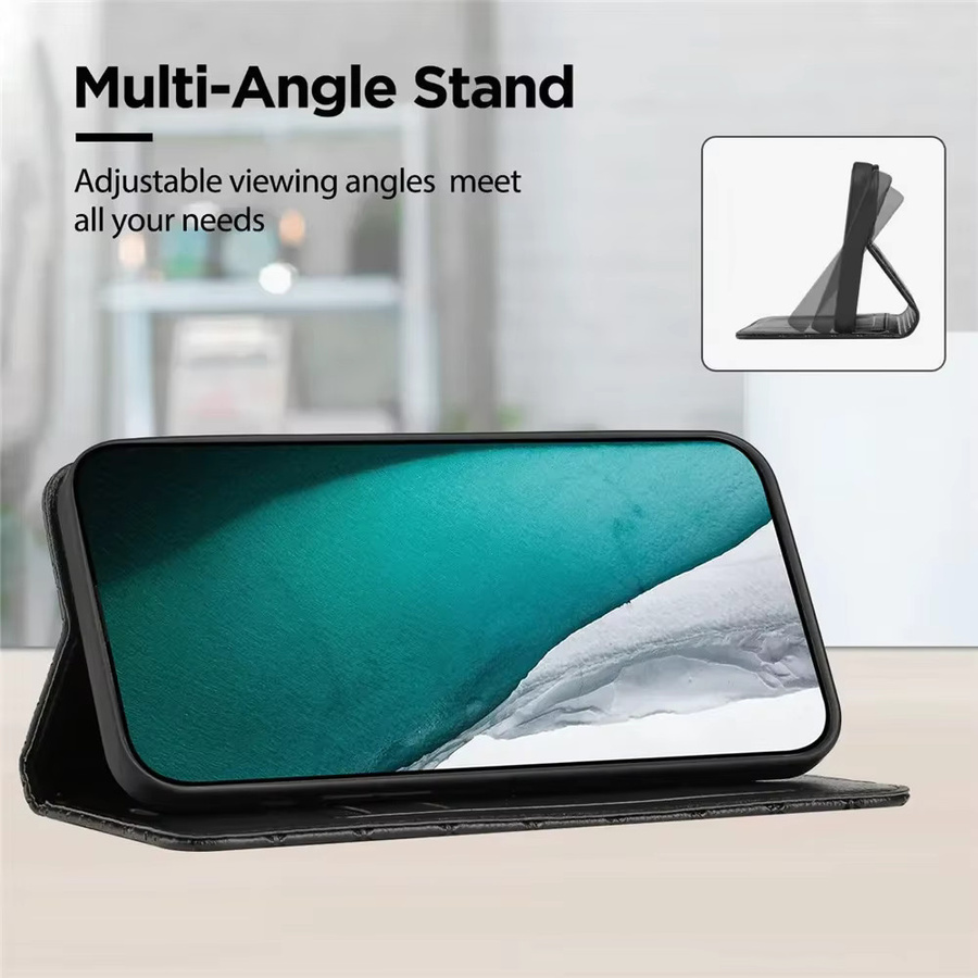 Magnetische Leder-Schutzhülle im Buchdesign für Honor Magic 8 7 Pro 5G und Honor Magic 8 Lite sowie Huawei Honor Magic 7 Lite in Schwarz oder Lila - Bild 5