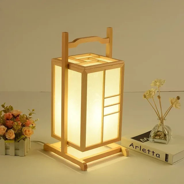 JIANKEXING Moderne LED Schreibtischlampe aus Holz in Weiß mit Warmweißem Licht - Bild 1