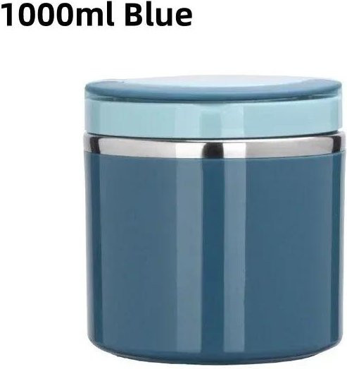 Isolierte Bento-Box von Yiran Furniture als tragbare Suppenschüssel mit Griff, 1000 ml, mikrowellengeeignet, in Blau oder Pink - Bild 1