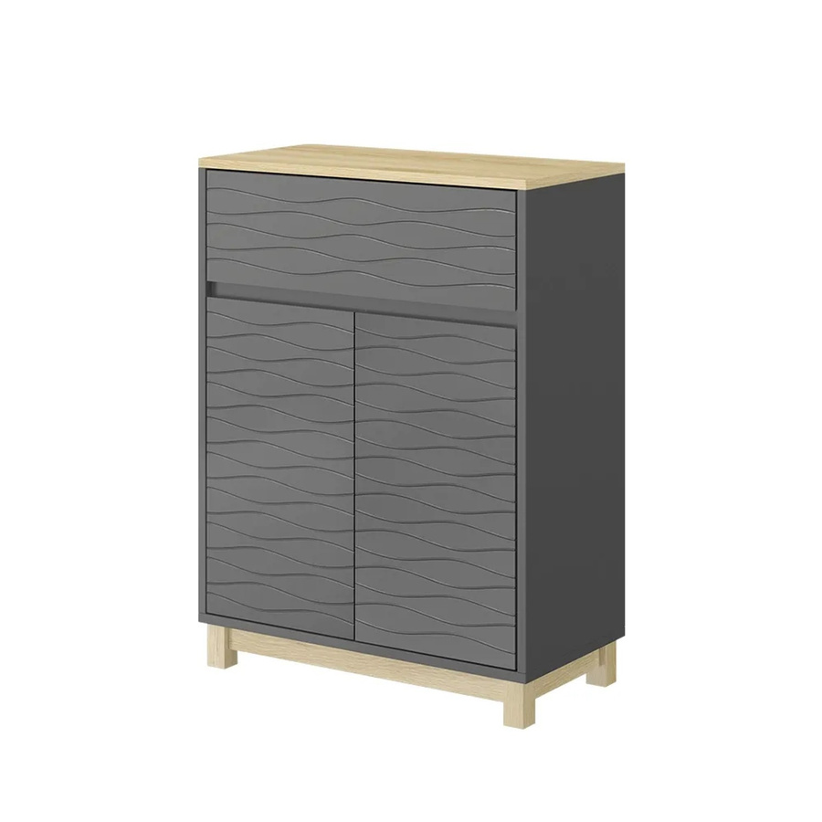 Vicco Midischrank Livia in Anthrazit mit Schublade und Regalböden für dein Badezimmer, B/H: 60 x 80 cm - Bild 2