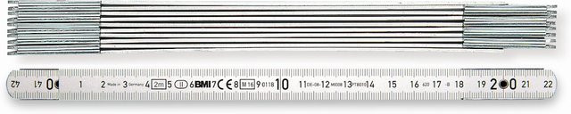 BMI Aluminiumgliedermaßstab silberfarben, Länge: 1 m - Bild 1