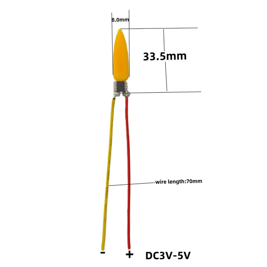VKTECH LED Filament Glühbirne mit Flammen-Effekt, 2200K Warmweiß, 3V, Gelb - Bild 5